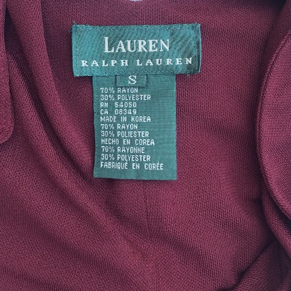 Final Price Ralph Lauren burgundy wrap dress - Picture 6 of 8